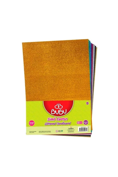 Bu-bu Simli Karton 20x30 10 Renk Karışık ürün görseli 1