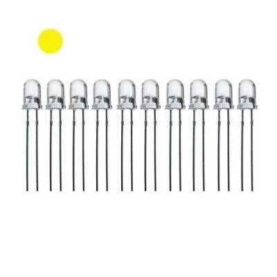 5mm Şeffaf Sarı Led Paketi - 10 Adet ürün görseli 1