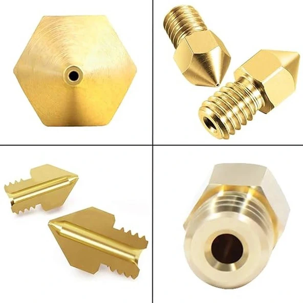 3D Yazıcı-Printer MK8 0.5mm Pirinç Nozzle - Resim 2