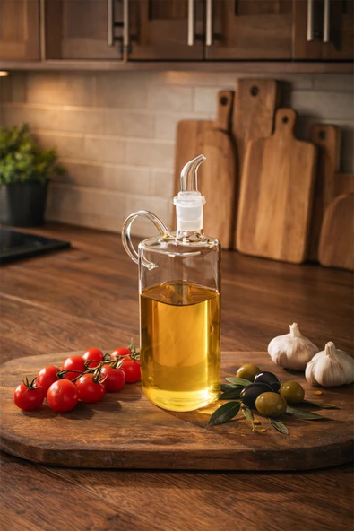 Porsima 408 Kare Borosilikat Cam Yağdanlık Yağlık Sirkelik 400ml ürün görseli 1