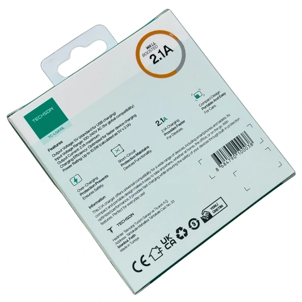 TECHSON 2.1A Lightning Şarj Cihazı LGA10L - Resim 2