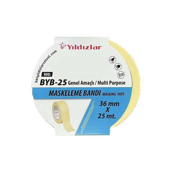 Yıldızlar  Byb-25 Maskeleme Bandi 36 Mm*25 Mt ürün görseli 1