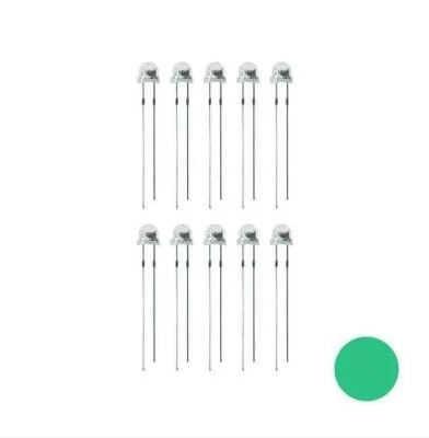 4.8mm Yeşil Mantar Led Paketi - 10 Adet ürün görseli 1