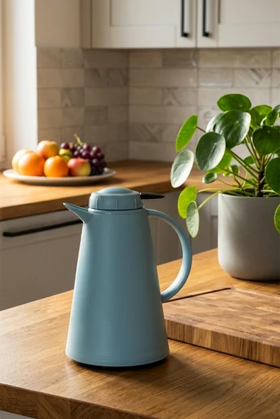 Herevin 161714-590-1 Plastik Termos Çay Termosu Su Termosu Sürahi 1,2 Litre Yeşil ürün görseli 1