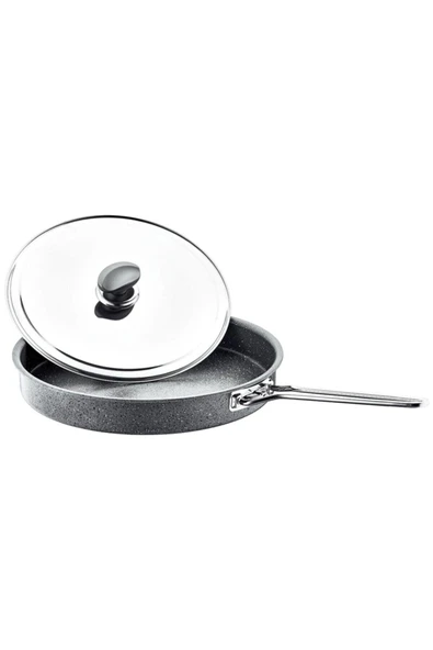 OMS Granit Hamsi Tava Metal Kapak Çelik Sap 32x4cm ürün görseli 1