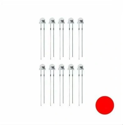 4.8mm Kırmızı Mantar Led Paketi - 10 Adet ürün görseli 1