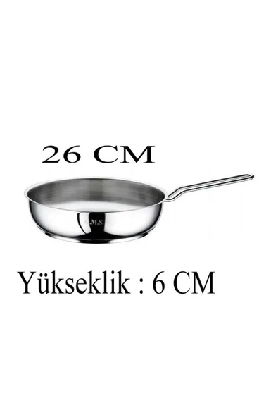 OMS Çelik Tava 26x6 CM - Resim 2