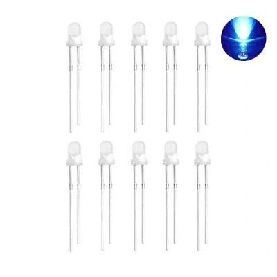 3mm Şeffaf Mavi Led Paketi - 10 Adet ürün görseli 1