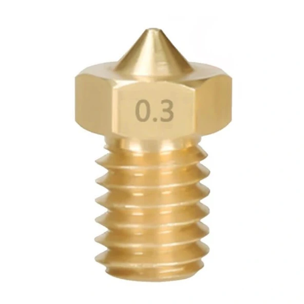 3D Yazıcı-Printer M6 1.75mm / 0.3mm V5-V6 Pirinç Nozzle ürün görseli 1