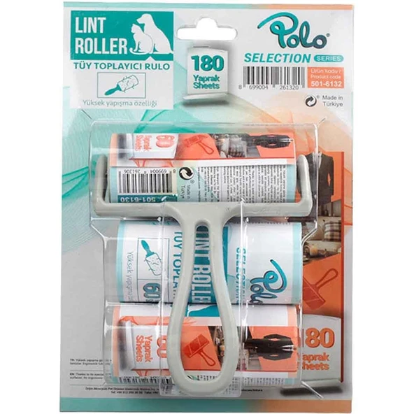 Polo Tüy Toplama Rulosu 60 Yaprak 10 Cm + 2 Adet Yedek ürün görseli 1