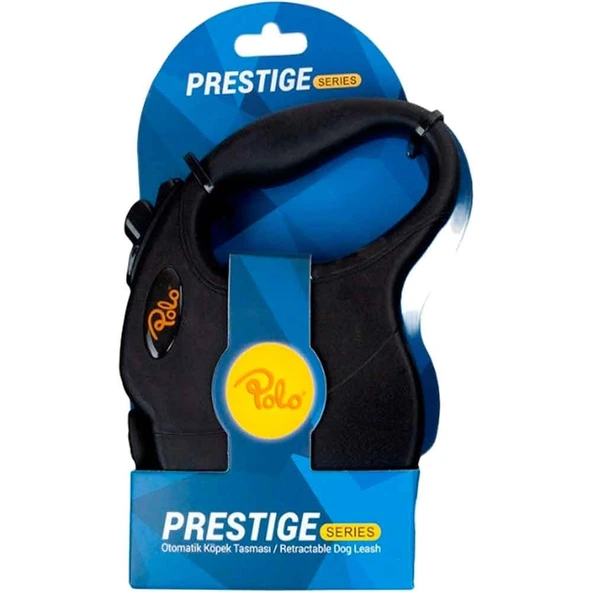 Polo Prestige Otomatik Köpek Tasması Siyah M 5M 20 Kg ürün görseli 1