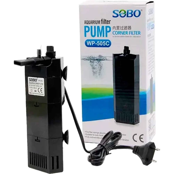 Sobo Akvaryum Köşe İç Filtre 500L/H 5W ürün görseli 1