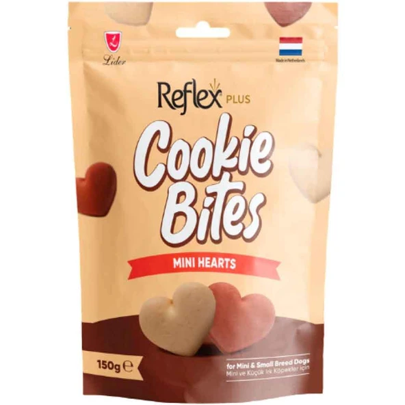 Reflex Plus Cookie Bites Mini Hearts Küçük Irk Köpek Ödül Maması 150 Gr ürün görseli 1