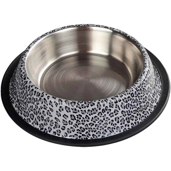 Ankur Oripet Leopar Desenli Metal Mama ve Su Kabı Beyaz 8 Oz 12 Cm ürün görseli 1