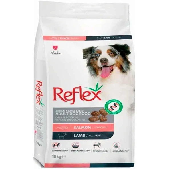 Reflex Duo Somonlu ve Kuzulu Orta ve Büyük Irk Köpek Maması 10 Kg ürün görseli 1