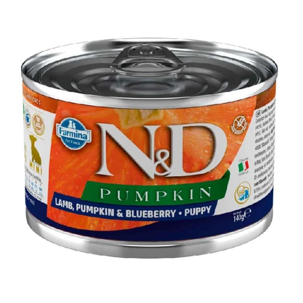 N&D Pumpkin Bal Kabaklı Kuzulu Küçük Irk Yavru Köpek Konservesi 140 Gr ürün görseli 1