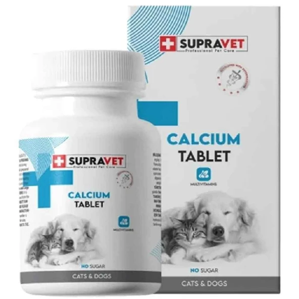 Supravet Kedi ve Köpek İçin Kalsiyum Vitamin Tablet 75'li ürün görseli 1