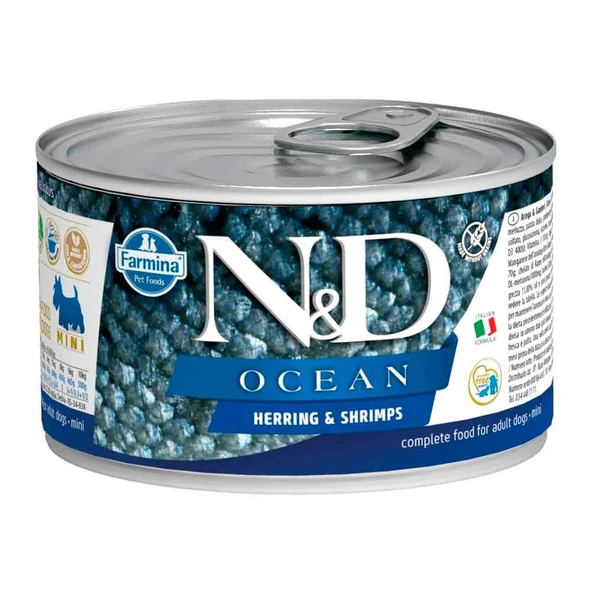N&D Mini Ocean Ringa Balıklı Karidesli Köpek Konservesi 140 Gr ürün görseli 1