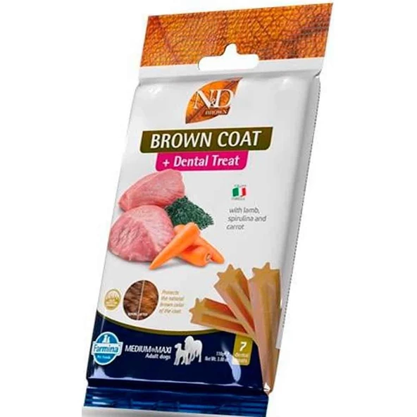 ND Dental Treat Brown Coat Medium/Maxi Köpek Ödülü 7'li Paket ürün görseli 1