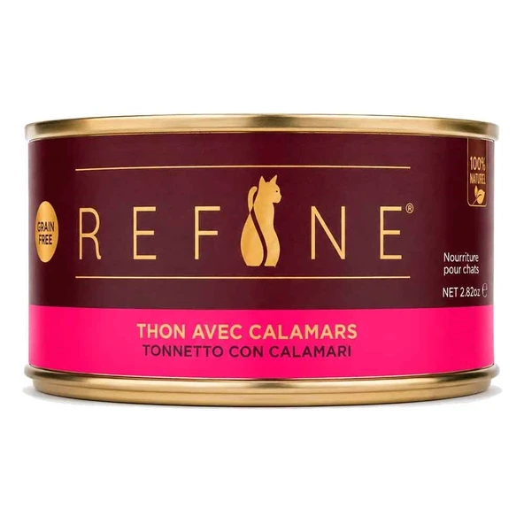 Refine Kedi Konservesi Kalamar ve Ton Balıklı 85 Gr ürün görseli 1