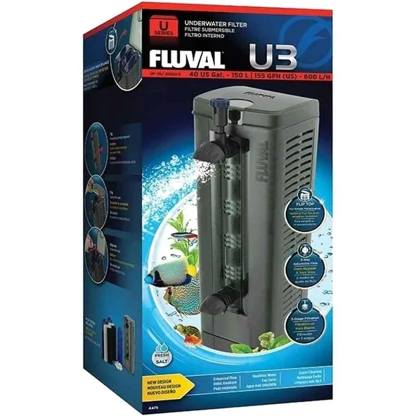 Fluval U3 Akvaryum İç Filtre 600 L/H ürün görseli 1
