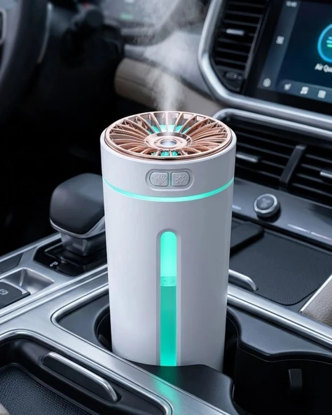 Araç İçi H.a Nemlendirici 5 Esans Hediyeli Led Işıklı Usb Buhar Makinesi ürün görseli 1