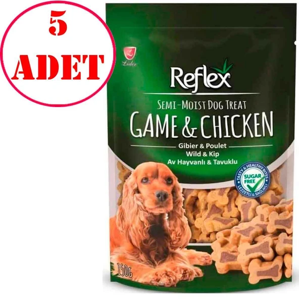 Reflex Av Hayvanlı ve Tavuklu Yumuşak Köpek Ödülü 150 Gr 5 AD ürün görseli 1