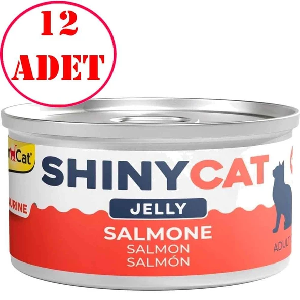 Gimcat Shinycat Kedi Konservesi Jöleli Somon Balıklı 70 Gr 12 AD ürün görseli 1