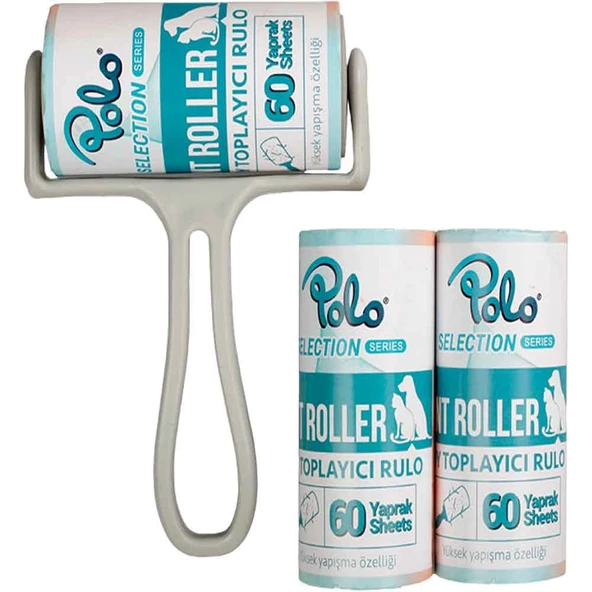 Polo Tüy Toplama Rulosu 60 Yaprak + 2 Adet Yedek 10 Cm ürün görseli 1