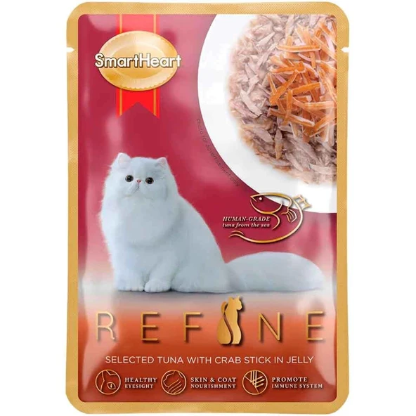 Smart Heart Refine Kedi Konservesi Jöle İçinde Ton Balıklı ve Yengeçli 70 Gr ürün görseli 1