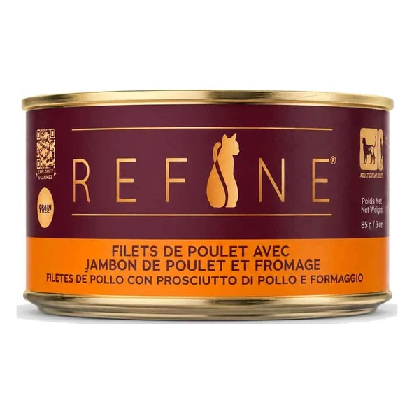 Refine Kısırlaştırılmış Kedi Konservesi Tavuk Jambonlu ve Peynirli 85 Gr ürün görseli 1