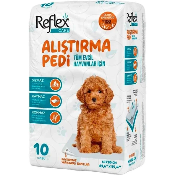 Reflex Care Kaydırmaz Köpek Alıştırma Pedi 60x90cm (10'lu) ürün görseli 1