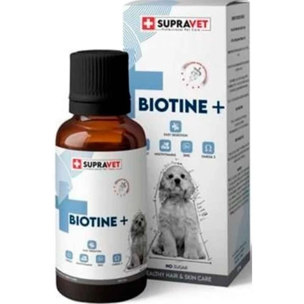 Supravet Biotine Köpek Deri ve Tüy Sağlığı İçin Damla 100 ml ürün görseli 1