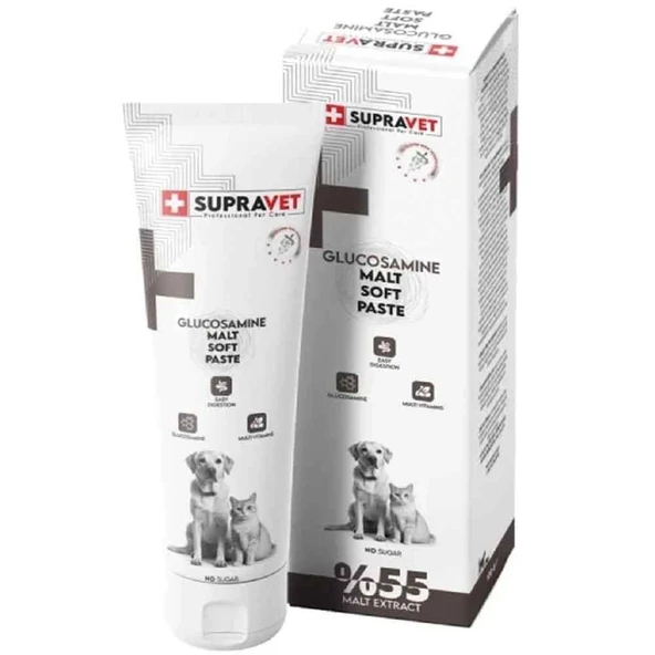Supravet Glucosamine Kedi ve Köpek Eklem ve Kas Destekleyici Malt Paste 100 gr ürün görseli 1
