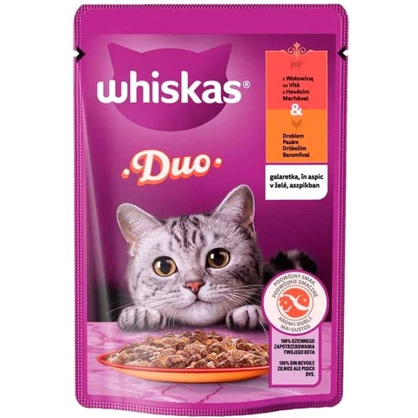 Whiskas Duo Kümes Hayvanlı ve Sığırlı Kedi Maması 85 Gr ürün görseli 1