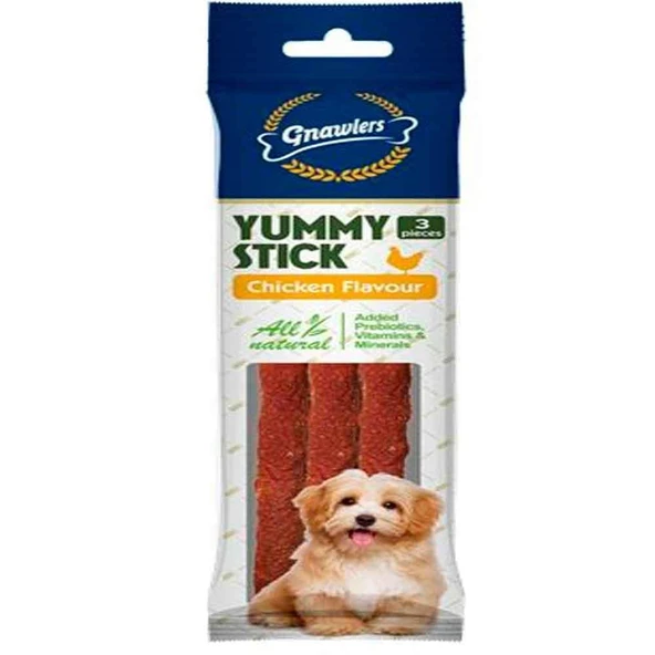 Gnawlers Yummy Köpek Ödülü Tavuklu 3'lü Paket ürün görseli 1