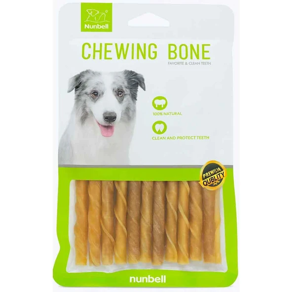 Nunbell Köpek Ödülü Naturel Burgu Çubuk 12 Cm 6 Gr 25'li ürün görseli 1