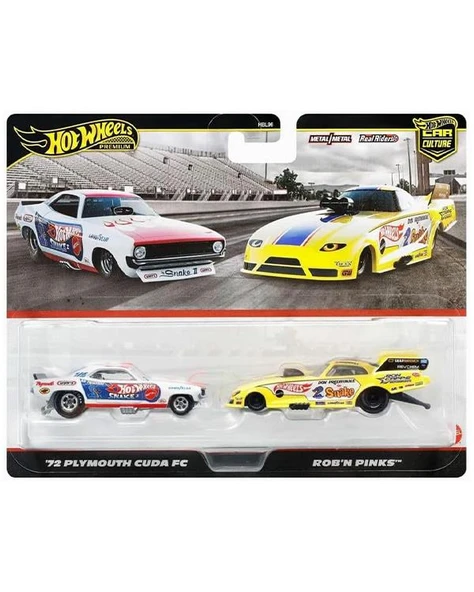 Hot Wheels Premium 72 Plymouth Cuda FC ve Rob n Pinks JBL01 ürün görseli 1