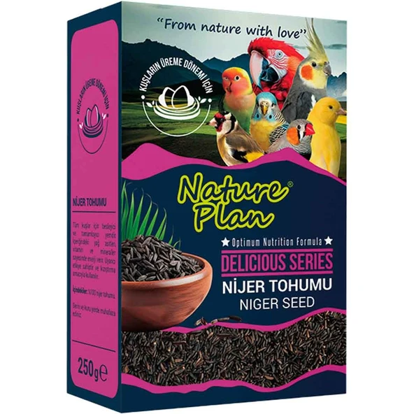Nature Plan Delicious Serisi Nijer Tohumu Kuş Yemi 250 Gr ürün görseli 1