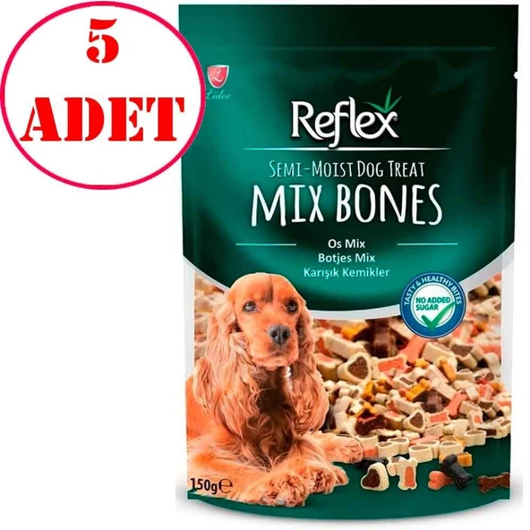 Reflex Mix Bones Karışık Kemikler Yumuşak Köpek Ödülü 150 Gr 5 AD ürün görseli 1