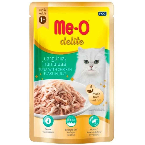 Me-O Delite Pouch Tavuklu ve Ton Balıklı Kedi Konservesi 70 Gr ürün görseli 1