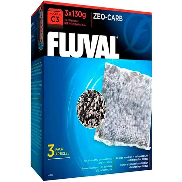 Fluval Zeo Karbon C3 3x130 Gr Akvaryum Filtre Malzemesi ürün görseli 1