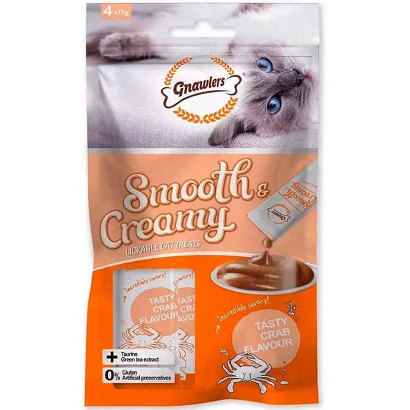 Gnawlers Krema Kedi Ödülü Somonlu Yengeçli 4x15 Gr ürün görseli 1