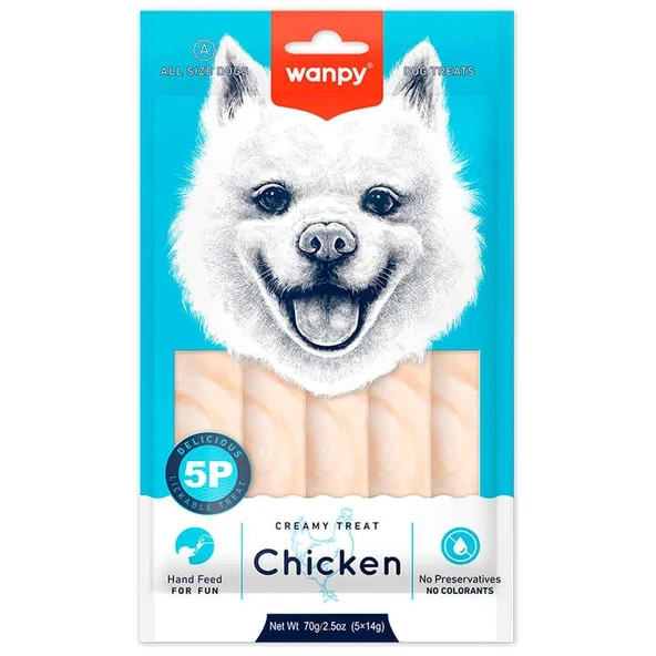 Wanpy Köpek Ödül Maması Tavuklu 5x14 Gr ürün görseli 1