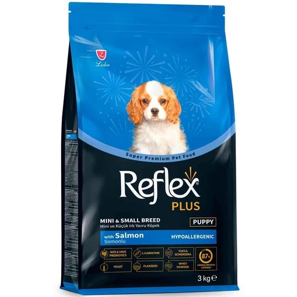 Reflex Plus Somonlu Mini ve Küçük Irk Yavru Köpek Maması 3 Kg ürün görseli 1