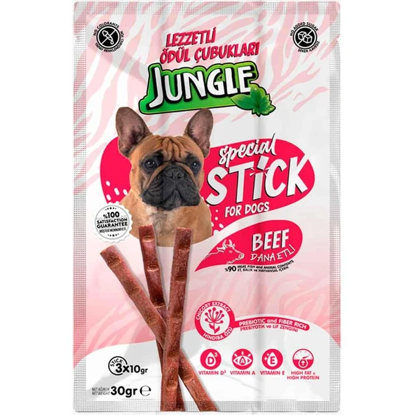 Jungle Köpek Ödülü Stick Dana Etli 3x10 Gr ürün görseli 1