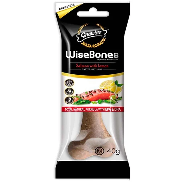 Gnawlers Wise Bone Köpek Ödül Kemiği Somonlu 40 Gr ürün görseli 1