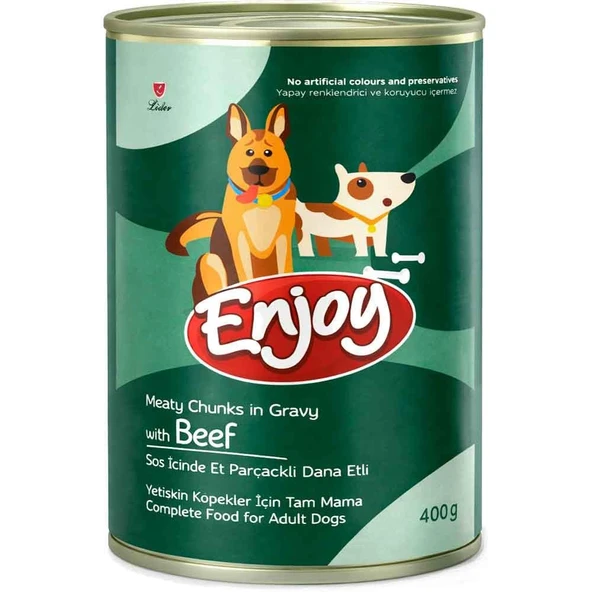 Enjoy Biftekli Köpek Konservesi Sos İçinde Et Parçacıklı 400 Gr ürün görseli 1