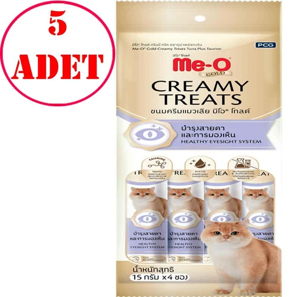 Me-O Gold Creamy Kedi Ödülü Ton Balığı ve Taurinli 15 Gr 4'lü PK 5 AD ürün görseli 1