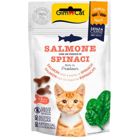 GimCat Crunchy Kedi Ödülü Somonlu ve Ispanaklı 50 Gr ürün görseli 1